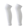 A pair of white compression football socks displayed against a white background.
