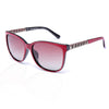 Lunettes de soleil à monture rouge polarisées avec un design de tempes à motif