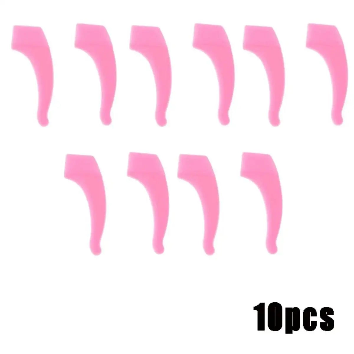 Dix embouts en silicone roses antidérapants pour lunettes