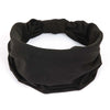 Black non-slip elastic headband for fitness and hair