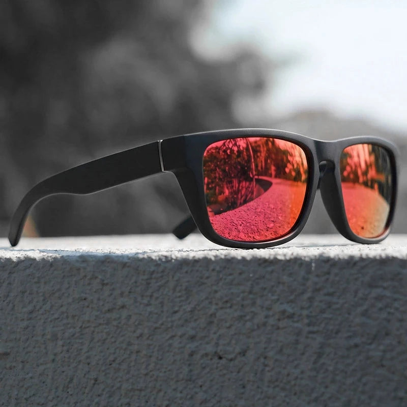 Polarized Retro Square Sunglasses with UV400 Protection