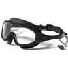 Black anti-fog UV protection swimming goggles for men and women shown on a white background.
