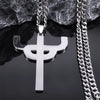 Gothic Stainless Steel Cross Pendant Necklace