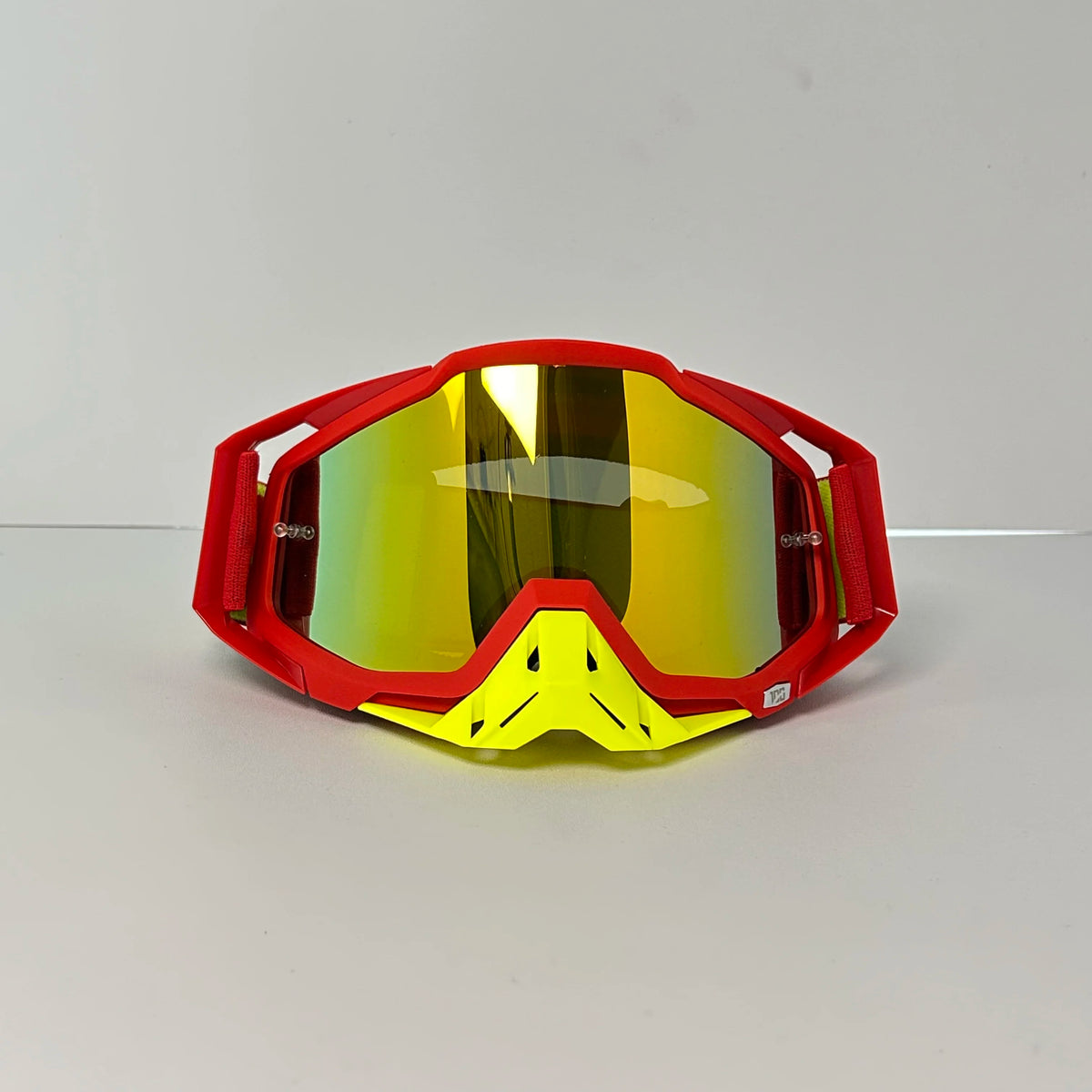 Classic Red Motorcycle Goggles with HD Lens