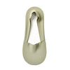 A pair of olive green silicone anti-slip summer socks shown from the top view.