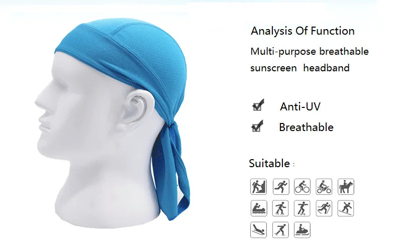 Quick-Dry Cycling Head Scarf with Breathable Knit Fabric