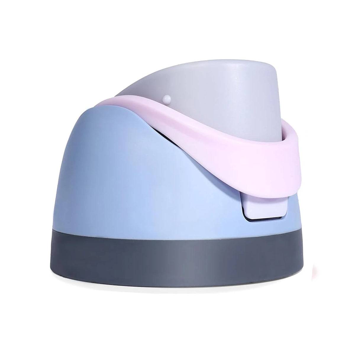 A leakproof replacement lid for a water bottle shown in light blue and gray colors.