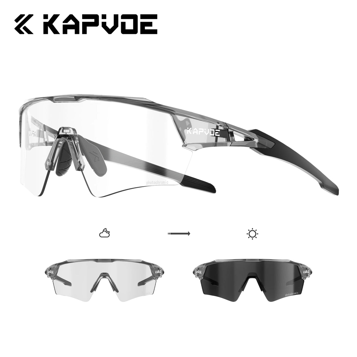 Photochromic Cycling Sunglasses with UV400 Protection