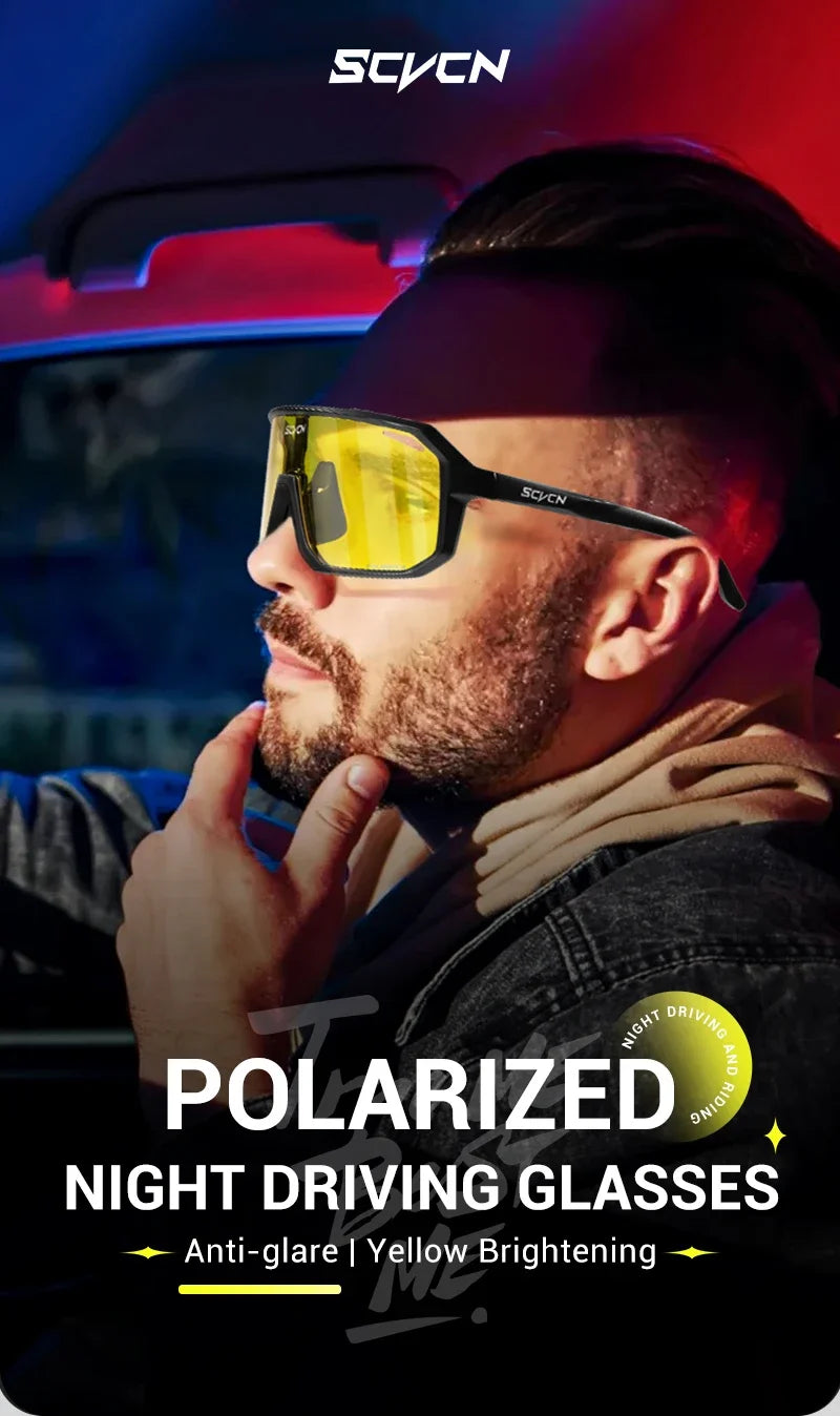 Oversized UV400 Sports Sunglasses for Men