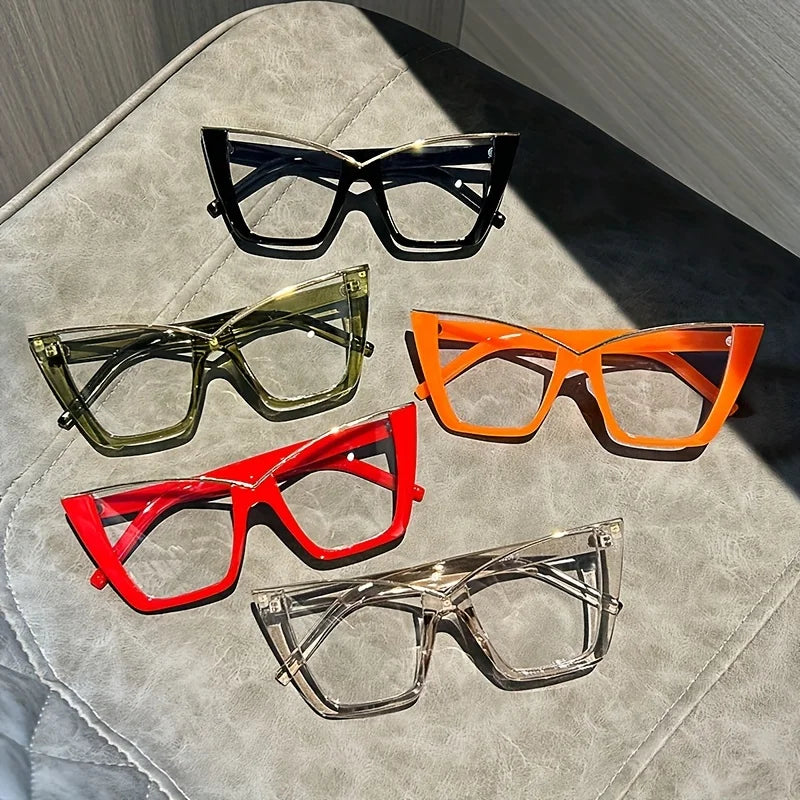Vintage Cat Eye Glasses with Blue Light Filtering Lenses