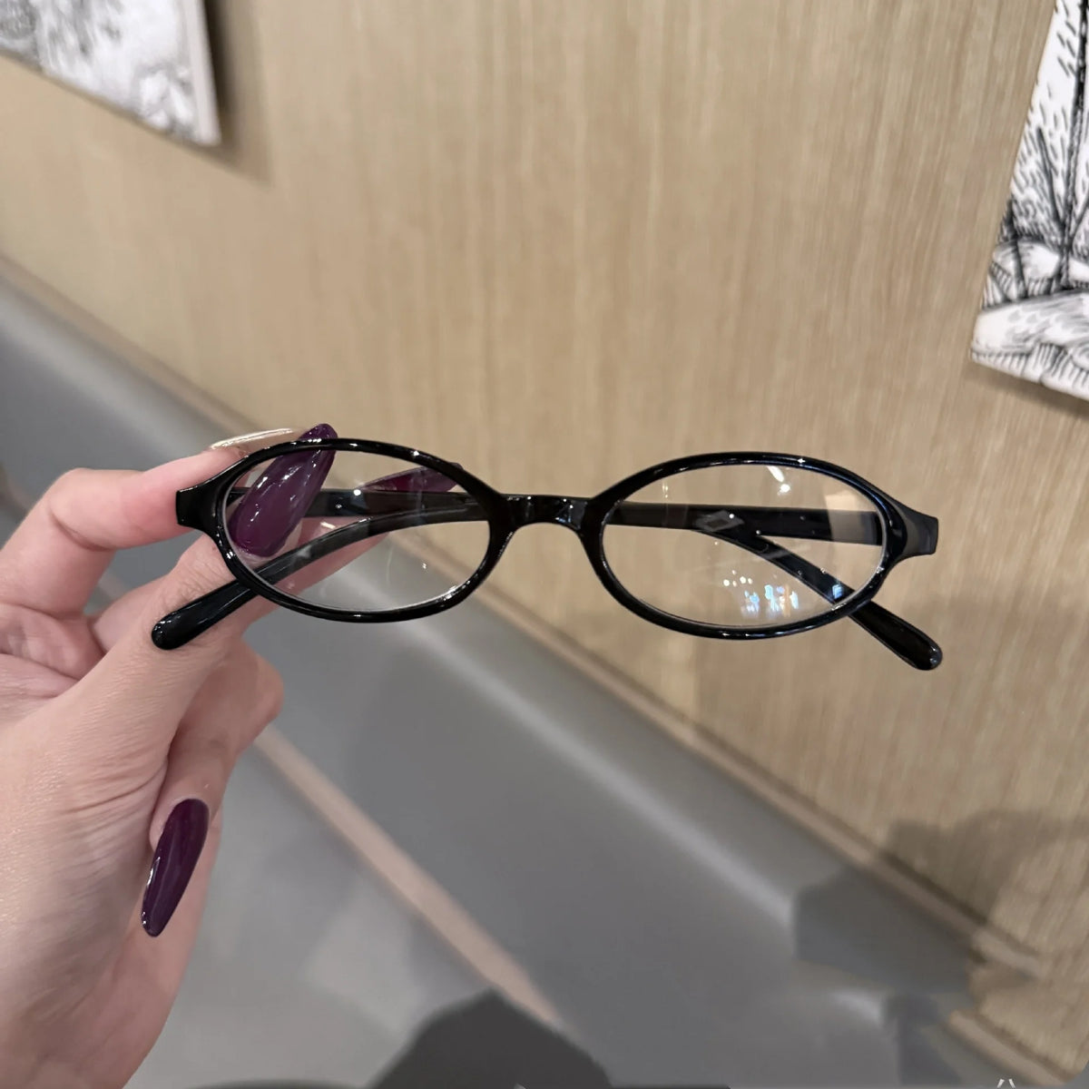 Retro Oval Anti-Blue Light Glasses for Women