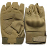 Une paire de gants tactiques sport vert olive montrés de la paume.