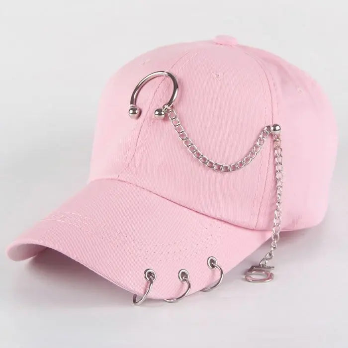 Classic Cotton Cap with Metal Ring Detail