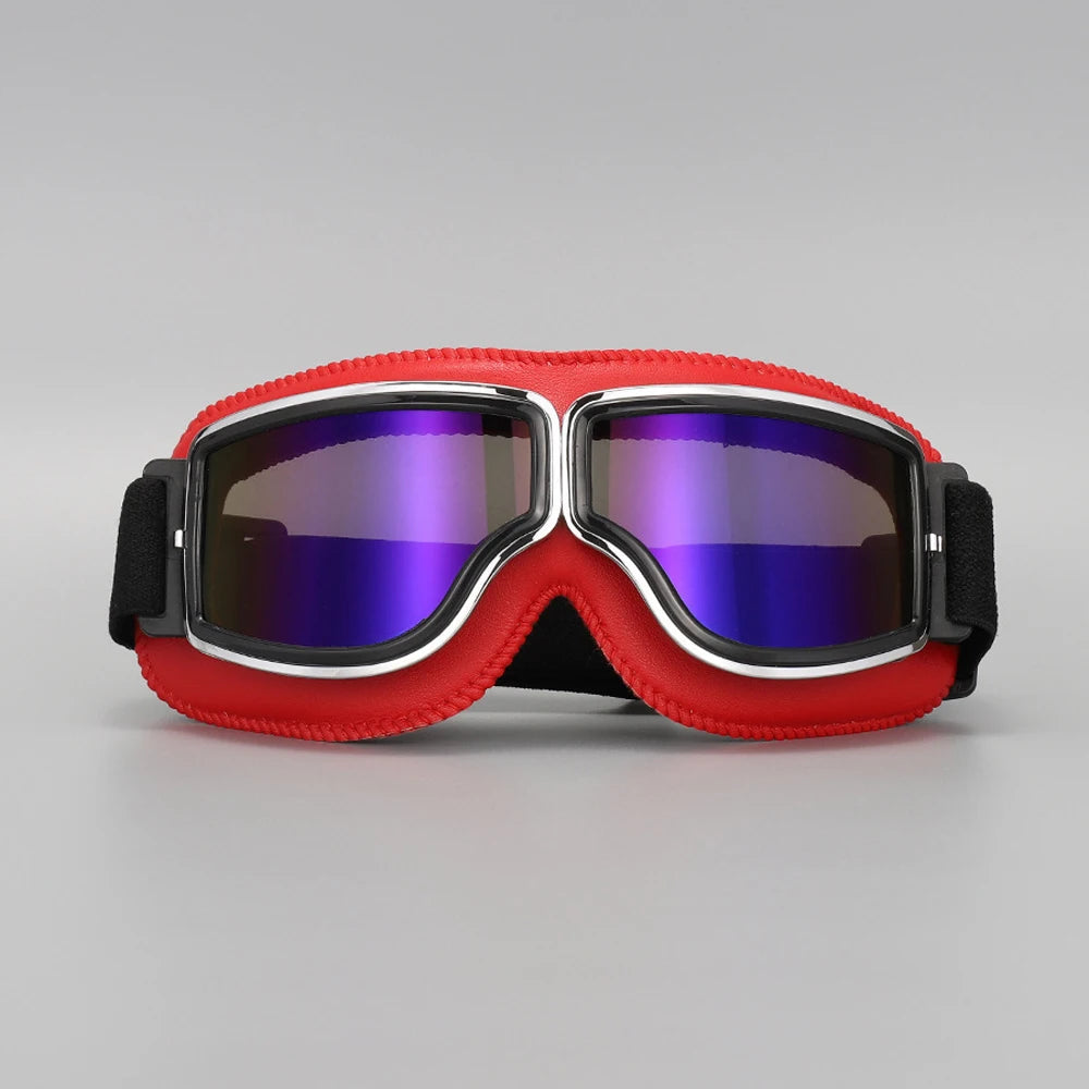 Vintage Leather Motorcycle Goggles