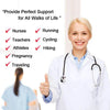 A smiling female doctor in a white coat gives a thumbs up, with text listing various activities that benefit from perfect sup