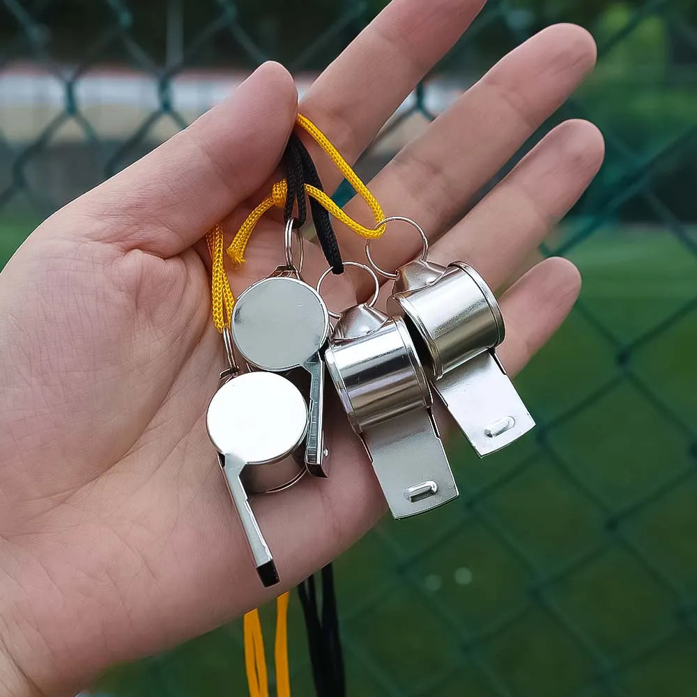 Professional Stainless Steel Whistle with Lanyard
