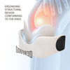 Una mano vistiendo un soporte ajustable ergonómico beige que se adapta a la articulación de la rodilla.