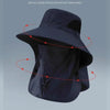 UPF 50+ Wide Brim Sun Hat with Detachable Face Mask
