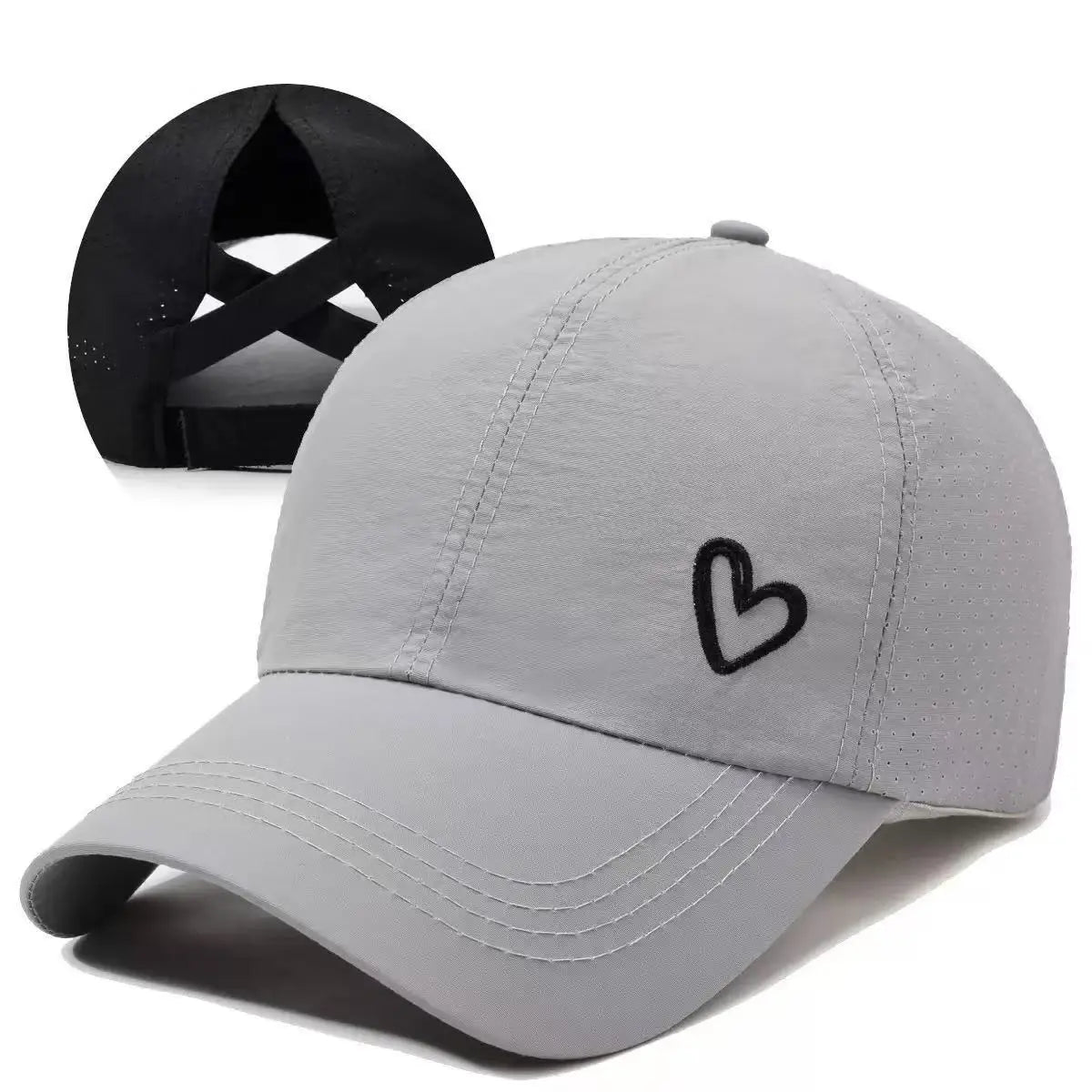 Women's Quick-Dry Ponytail Baseball Cap with Sun Protection