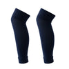 A pair of navy blue compression football socks displayed against a white background.