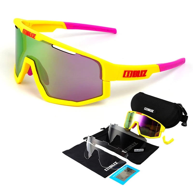 Fusion UV400 Cycling Sunglasses with 3 Interchangeable Lenses