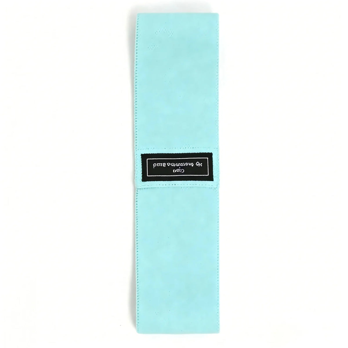 Light blue fabric resistance band for glute and leg workouts