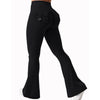 Black high stretch women's yoga leggings with a front pocket detail