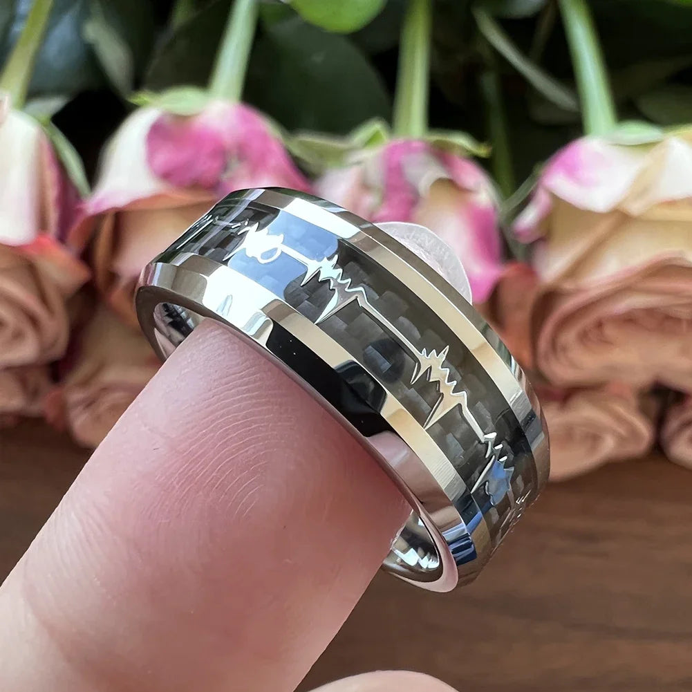 Fashion Tungsten Carbide Engagement Ring