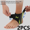 Black and neon yellow double-layer ankle support for sports performance