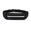Black adjustable sport waist bag designed for carrying phones and essentials.