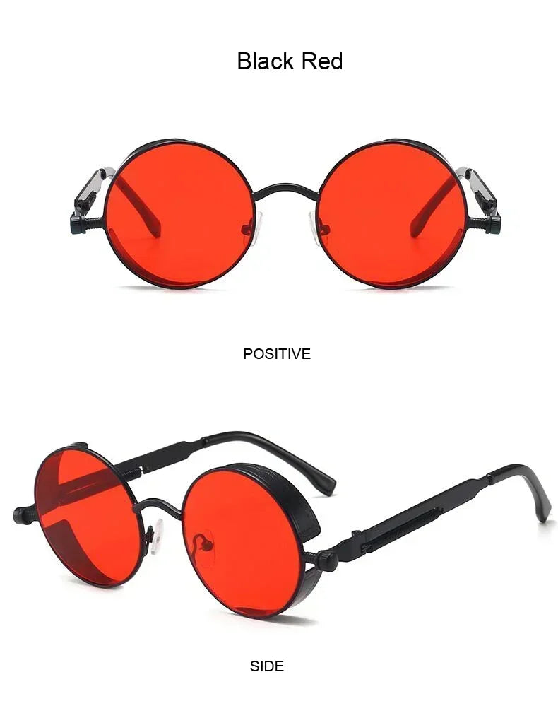 Retro Round Metal Sunglasses with UV400 Protection