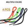 Four colored floating eyewear straps for water sports