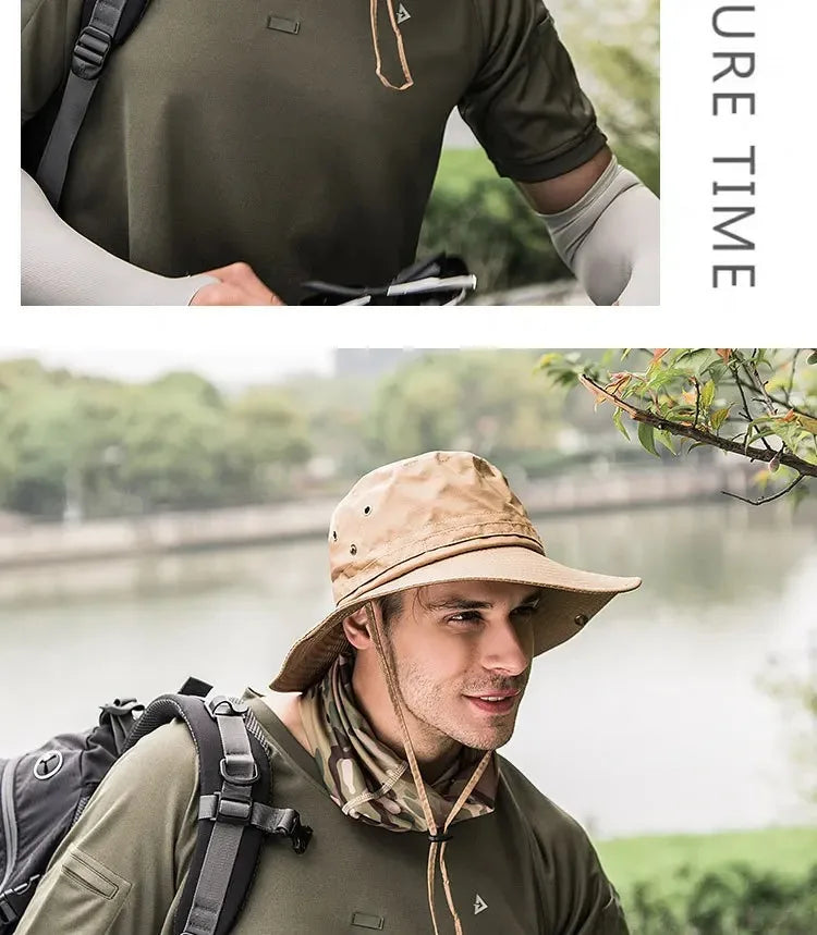 Foldable Waterproof Sun Hat with Wide Brim