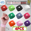 Una colección de diez pulseras antieméticas de varios colores, mostradas en diferentes tonos y ángulos.