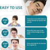 Instructions for using hypoallergenic nasal strips to relieve congestion, showing steps 1 through 3.