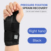 Black pressure fixation sprain recovery brace for the right hand