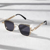 Vintage Steampunk Square Sunglasses with Metal Frame