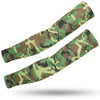 Pair of tactical camouflage arm sleeves designed for UV protection