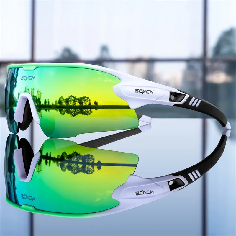 Polarized Sport Sunglasses with 3 Interchangeable Lenses