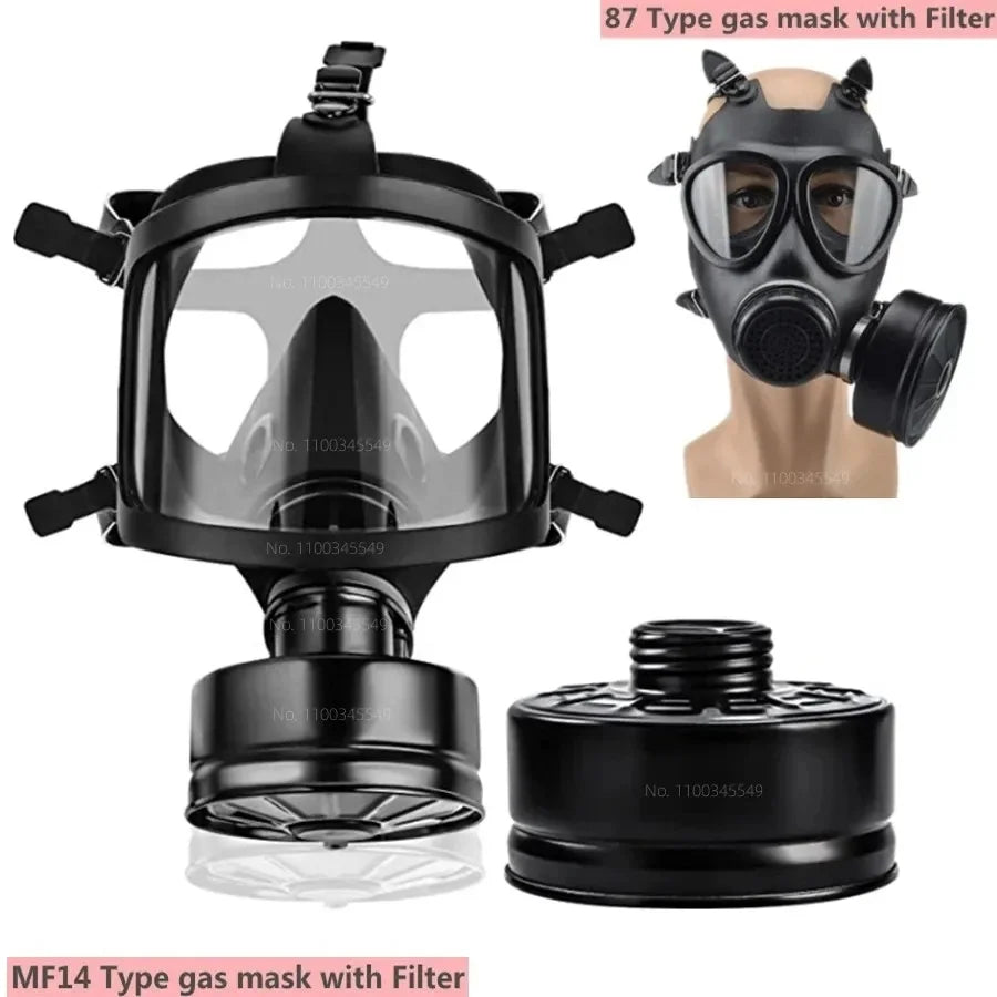 Full Face Gas Mask with Chemical Respirator Filter