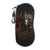 A black pouch featuring a detailed red and gold Spider-Man mask design.