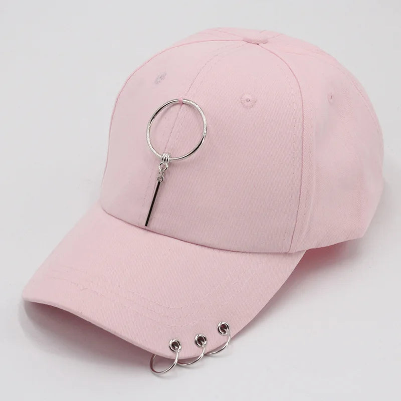 Classic Cotton Cap with Metal Ring Detail