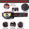 A powerful LED rechargeable camping headlamp showing various features like light switch, sensor switch, induction lamp, USB c