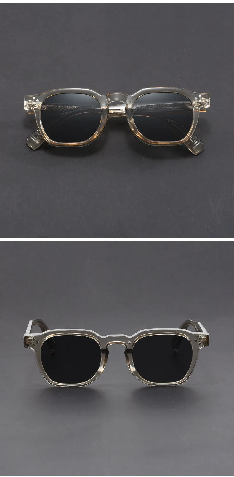 Retro Tortoiseshell Acetate Square Sunglasses