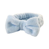 Light blue microfiber spa headband and wristband set