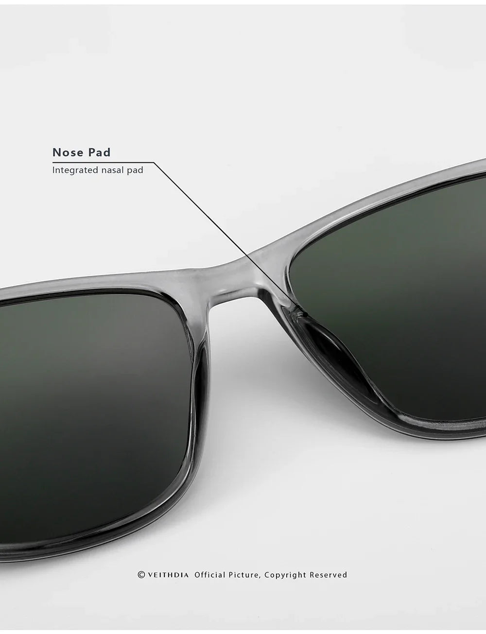 Retro Square Sunglasses with Polarized UV Protection