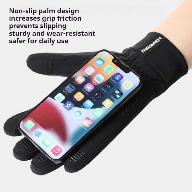Black non-slip palm design glove protecting a smartphone for daily use