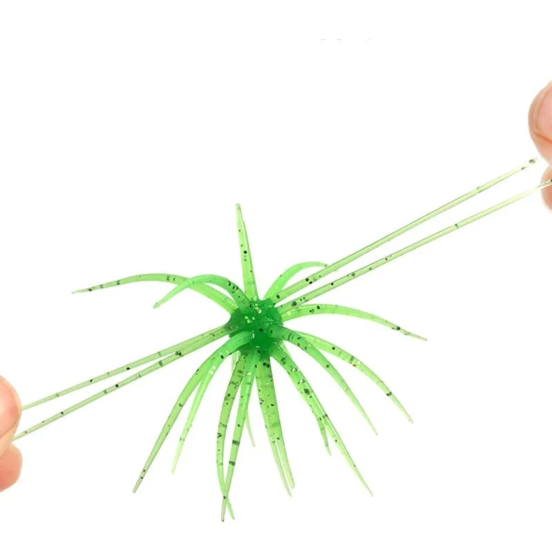 Realistic Sea Urchin Soft Fishing Lures - 10 Pack