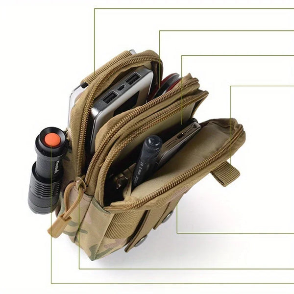 Multi-Layer Water-Resistant Waist Pack for Travel & Outdoor Activities