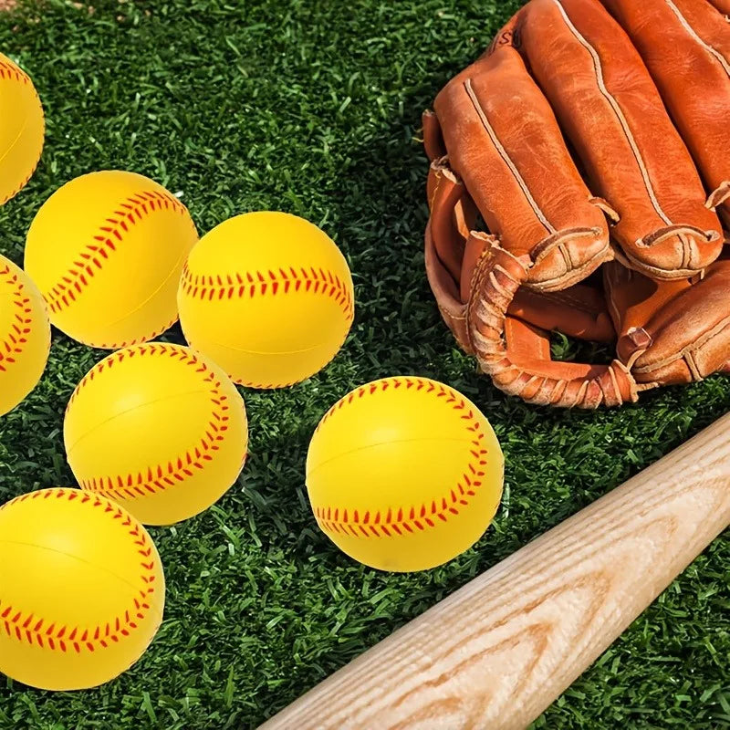 PU Foam Baseball & Softball Training Balls - 6 Pack